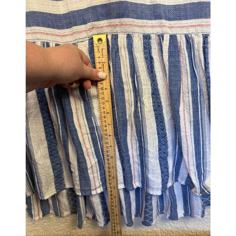 dRA Los Angeles Maxi Dress Tiered‎ Cotton Anthro Brand Striped Cottagecore Sz M - Picture 8 of 11